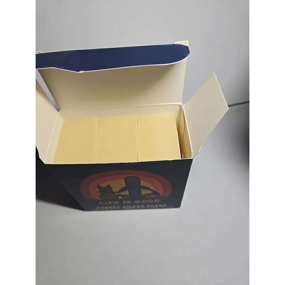 LIFE IS GOOD Men's Bar Soap 3.5 oz - Sunset Amber Scent 3 Bars Made In The USA
